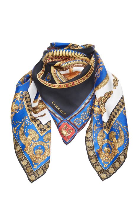 versace silk scarf blue|versace silk scarf sale.